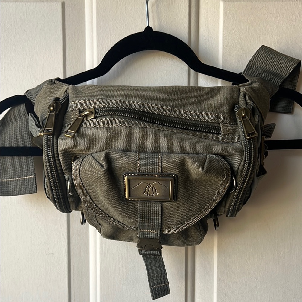 Men's Gray Tactical Waist Bag